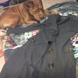 Wool blend fall long coat